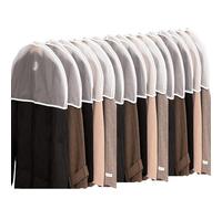 WUXTOKV Set da 5 Fundas Ropa, Porta Trajes da Appendere, Cubierta de Hombro Totalmente Transparente, Antipolvere e Impermeabili, 60×30cm