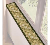 WUXTOKV Tapete para Ventana, Alfombrilla de Ventana, Impermeable, Antipolvo, Antideslizante de Doble Cara, No Requiere Instalación, Oculta Imperfecciones(Green,100x15CM)