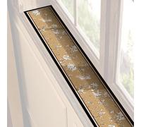 WUXTOKV Tapete para Ventana, Protector de Alféizar, Material de PU, Resistente al Calor y al Aceite, Antideslizante por Ambos Lados, Bonita y Duradera(Yellow,150x15CM)