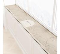 WUXTOKV Tapete para Ventana, Tapete a Prueba de Polvo para Balcones, Absorbente y de Secado Rápido, Fácil de Cortar, Base Antideslizante(Beige,100x20CM)