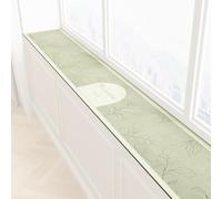 WUXTOKV Tapete para Ventana, Tapete a Prueba de Polvo para Balcones, Absorbente y de Secado Rápido, Fácil de Cortar, Base Antideslizante(Green,290x20CM)