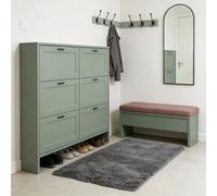 WUXXIANG Alfombra de Pelo Largo 188 x 50 cm Muy Suave, Lavable, Fluffy, Elegante, Antideslizante, Fácil de Limpiar, Moderno Alfombra Shaggy para Salón, Dormitorio, Pasillo, Gris