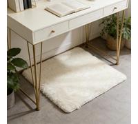 WUXXIANG Alfombra Salón 115 x 225 cm Muy Suave, Lavable, Fluffy, Elegante, Antideslizante, Fácil de Limpiar, Moderno Antideslizante Alfombra para Salón, Dormitorio, Pasillo, Blanco