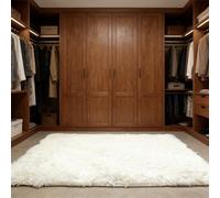 WUXXIANG Alfombra Salón 115 x 225 cm Muy Suave, Lavable, Fluffy, Elegante, Antideslizante, Fácil de Limpiar, Moderno Alfombras Dormitorio para Salón, Dormitorio, Pasillo, Blanco