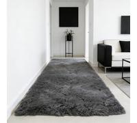 WUXXIANG Alfombra Salón 280 x 180 cm Muy Suave, Lavable, Fluffy, Elegante, Antideslizante, Fácil de Limpiar, Moderno Alfombra de Felpa para Salón, Dormitorio, Pasillo, Gris