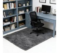 WUXXIANG Alfombras de Habitacion 266 x 200 cm Muy Suave, Lavable, Fluffy, Elegante, Antideslizante, Fácil de Limpiar, Moderno Alfombras Salon para Salón, Dormitorio, Pasillo, Gris