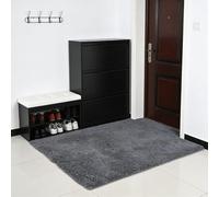 WUXXIANG Alfombras de Habitacion 280 x 180 cm Muy Suave, Lavable, Fluffy, Elegante, Antideslizante, Fácil de Limpiar, Moderno Alfombra de Felpa para Salón, Dormitorio, Pasillo, Gris