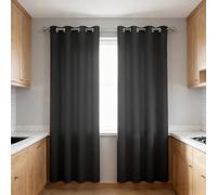 WUXXIANG Cortinas Opacas 74 x 190 cm Modernas, Elegante, Suave, Termica Aislantes, Ruido Reducción, con Ojales, Anti Luz, Fuerte Cortina Dormitorio para Salon, Habitacion, Comedor, Gris