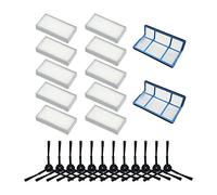 WuYan Kit de repuesto para ilife v5 v5s V3 V3s v5pro V50 x5 v50 Pro Robot aspiradora Las piezas incluyen 12 cepillos laterales de fregona, 10 filtros de polvo, 2 filtros Hepa primario