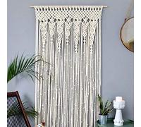 WUYANSE Tapiz de Pared de macramé, Cortina Colgante de Ventana de Puerta Boho Tapicería de Pared Tejida Hecha a Mano de algodón Decoración de Boho de Pared para apartamento Dormitorio Boda