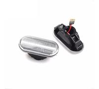 WUYDKEL Luz Intermitente Lateral Compatible con Nissan para Versa 2004 2005 2006 2007 2008 2009 2010 2011 26160AX000 Espejo Retrovisor Dinámico con Luz De Señal De Giro Secuencial(Clear)
