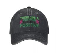 WUYIJGCS Duradero Piensa como UN PROTÓN Y MANTENTE Positivo s Gorras de Correr al Aire Libre de Estilo Unisex con Ropa de Cabeza Lavada Vintage para Gorra a Prueba de Viento