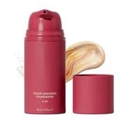 Wuyooprt Base de Maquillaje Impermeable - Cobertura Total con Cambio de Color de Larga Duración,Adecuada para Mujeres con Piel Sensible, Seca o Grasa,para Uso Diario, Viajes, Hogar, Camping y