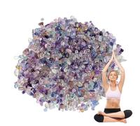 Wuyooprt Cristales triturados, piedras decorativas de meditación naturales en bruto | naturales, piedra de decoración del hogar para sala de estar, mejora el ambiente del hogar