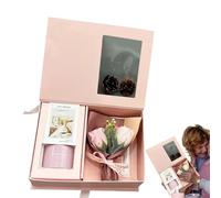 Wuyooprt Difusor de para mujer, caja de terapia para mujer - difusor de terapia - Caja de elegante Get Well Soon, cesta de spa de fragancia con flor de 120 ml para mujeres, mamás y niñas