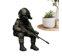 Wuyooprt Mini Figuras de Soldado,Mini Coleccionables Impresos En 3D - Figura de Operador Sentado,para Hogar Oficina Escritorio Estantería Vitrina Monitor PC Sala Gaming Chicos Hombres
