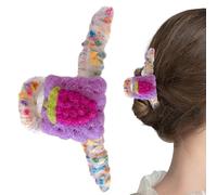 Wuyooprt Pinzas para el pelo de frutas, pinzas de felpa para el pelo | Abrazadera reutilizable de agarre fuerte para el cabello, accesorio multifuncional para mujeres