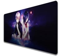 Wuyouni Alfombrilla de ratón japonesa Kaneki Ken Kirishima Toka Ayato Anime Juuzou Suzuya Arima Kisho Tokyo XXL Grande Kamishiro Rize Ghoul Gaming Mouse Mat Base de goma antideslizante para oficina (e
