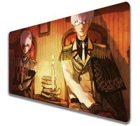 Wuyouni Alfombrilla de ratón japonesa Kaneki Ken Kirishima Toka Ayato Anime Juuzou Suzuya Arima Kisho Tokyo XXL Grande Kamishiro Rize Ghoul Gaming Mouse Mat Base de goma antideslizante para oficina (c