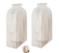 Wuyue Hua 2 piezas Cubierta de ropa con cremallera 3D para el polvo, impermeable, almacenamiento de ropa, ropa para el armario, bolsas para el armario, colgadores, funda para ropa, bolsa para el