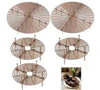 Wuyue Hua Cubierta para macetas de animales de 19 cm, rejilla para macetas con corte central para flores, protectores de tierra para plantas (3 piezas de 30 cm + 2 piezas de 52 cm)