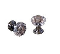 WUYXTO 8Pcs Knob Diamond Cabine Home Decor Transparent Crystal Knobs Cupboard Drawer Pull Handle Door Para Armarios De Muebles(Sliver)