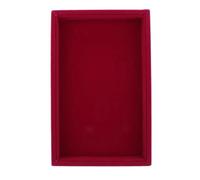 WUYXTO Bandeja Joyas Caja organizadora de almacenamiento for hombres, mujeres y niñas, soporte for anillos, pendientes, 2 uds.(Rose Red)