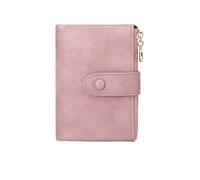 WUYXTO Cartera Corta for Mujer de Tres Capas de Gran Capacidad con Doble Cremallera Tarjetero Tarjetero for Tarjetas bancarias Bolsa de Dinero para Monedas(Pink)
