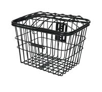 WUYXTO Cesta Bicicleta Cesta Delantera o Trasera de Malla metálica for Bicicleta con Accesorios de Tapa for Bicicleta Plegable para Mayoría Bicicletas