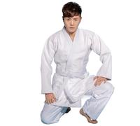 WUYXTO Kimono Jiu Jitsu Ropa de Judo, Traje de Entrenamiento de Judo for Adultos Engrosado de algodón for Hombres y Mujeres, Trajes de Judo Blancos y Azules para Hombres(White,XXXL)