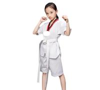 WUYXTO Kimono Jiu Jitsu Trajes Blancos de Judo, Uniformes de Taekwondo, Karate, Judo, Dobok, Ropa for niños y Adultos, Unisex, Uniforme Gi de Media Manga, Disfraces, Ropa para Hombres(180cm)