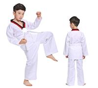 WUYXTO Kimono Jiu Jitsu Trajes de Judo, Disfraces, Ropa, Uniformes Blancos de Taekwondo, Karate, Judo, Dobok, Ropa for Adultos, Uniforme Gi de Manga Larga Unisex para Hombres(170cm)