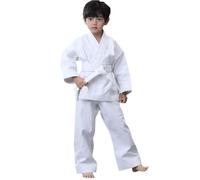 WUYXTO Kimono Jiu Jitsu Trajes de Judo for Adultos, Uniforme Ligero for Estudiantes de Karate Gi con cinturón for Entrenamiento de Artes Marciales para Hombres(130cm)
