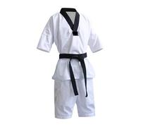 WUYXTO Kimono Jiu Jitsu Trajes de Judo, Uniformes Blancos de Taekwondo, Ropa de Karate, Judo y Taekwondo, Unisex for Adultos para Hombres(M-150CM,Short Sleeve)