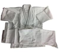 WUYXTO Kimono Jiu Jitsu Uniformes de algodón Judo Gi for Hombre y Mujer, Uniformes de Entrenamiento de Judo for Adultos, Color Azul Blanco para Hombres(White,165cm)