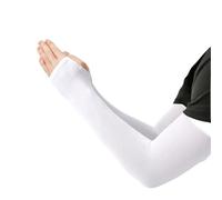 WUYXTO Manguitos Protección Solar 3 Pares de Mangas Protectoras for Brazos de Ciclismo, protección Solar, universales, Transpirables, Muy elásticas, for Hielo para Brazos(White)