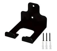 WUYXTO Organizador de garaje con soporte for desbrozadoras, colgador for herramientas eléctricas jardín, pared for recortadoras césped y Para Garajes(Black 2holes)