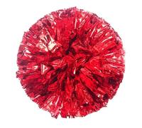 WUYXTO Pompones Animadora 10 Pompones de Animadora de 31 cm con Mango for Deportes de Equipo, for niñas, for animar a Sus Amigos y Familiares. para Dançar Desportos(Red)