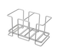 WUYXTO Portavasos de papel moderno con doble ranura, encimera Metal sólido, estante almacenamiento vasos plástico, organizador, suministros for el hogar, 2 uds Para Cafetería(LightGrey double sid)
