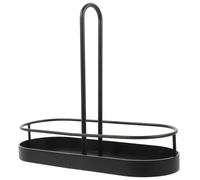 WUYXTO Soporte for almacenamiento de tazas, dispensador papel, soporte café for encimera baño Para Cafetería(Black)