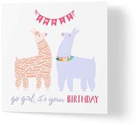 Wuzci Tarjeta de felicitación de cumpleaños con texto en inglés
