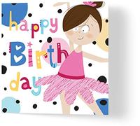 Wuzci Tarjeta de felicitación de feliz cumpleaños bailarina