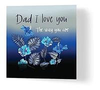 Wuzci Tarjeta de felicitación para el día del padre con texto "I Love You"
