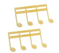WUZIA 2 clips de metal para partituras, 10,39 x 5,49 cm, para piano, guitarra, violín, teclado, libros, negro, dorado, plateado (dorado)