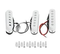 WUZIA Juego de 3 pastillas de bobina única, salida de 5,6 K, reducción de ruido encapsulada en cera, con tornillos y resortes, para reemplazo de guitarra eléctrica