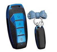WUZUTU - Funda de mando a distancia inteligente compatible con BYD Han Ev Tang Dm Qin Plus Song Pro Max Yuan Generation Atto3 Hebilla E-Seed GT Premium TPU suave protección completa para llave de