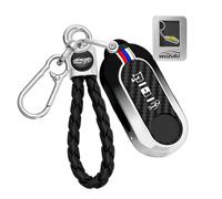 WUZUTU - Funda de metal impermeable para llave de coche compatible con Fiat 500 500C 500L 500X Brava Ducato Delta Fiorino Punto Palio Qubo Sedici Linea 2017 Glow in the Dark Key Fob, funda para