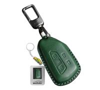 WUZUTU Funda de piel para llave de coche compatible con Seat Leon 2025 Leon MK 4 para Cupra Formentor Born Ateca Terramar llavero resistente a los arañazos llavero verde