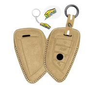 WUZUTU Funda de piel para llave de coche con llavero compatible con BMW I4 M50 X1 X3 X5 X6 530 425i 430i M240i 2022 2023 Estuche para llaves Carcasa para llaves Carcasa para llaves Accesorios para