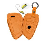WUZUTU Funda de piel para llave de coche con llavero compatible con BMW I4 M50 X1 X3 X5 X6 530 425i 430i M240i 2022 2023 Estuche para llaves Carcasa para llaves Carcasa para llaves Accesorios para